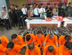 Polres Mojokerto kabupaten Jawa timur. Ungkap kasus dari hasil operasi pekat musnahkan barang bukti