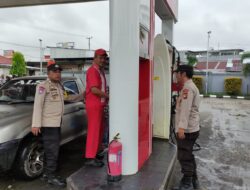 Antisipasi Praktik Kecurangan Pengisian BBM, Polsek Kuantan Tengah Giat Patroli Ke SPBU Sungai Jering