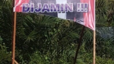 Dua Baleho Alat Peraga Kampanye ( APK ) Sosok Nama Afriansyah Di Sobek Oleh Orang Tidak Dikenal