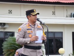 Kapolres Tebo Pimpin Upacara Korp Raport Kenaikan Pangkat Pengabdian TMT Mei 2024