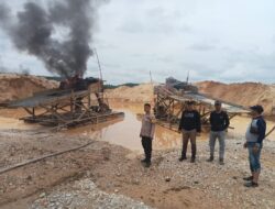 Sigap, Kapolsek Singingi Komandoi Penertiban PETI Di Kelurahan Muara Lembu