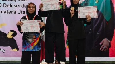 Ukir Prestasi, Putri Asal Rokan Hilir Syarifah Julisa Raih Juara I Open Turnamen IPSI PST di Deli Serdang