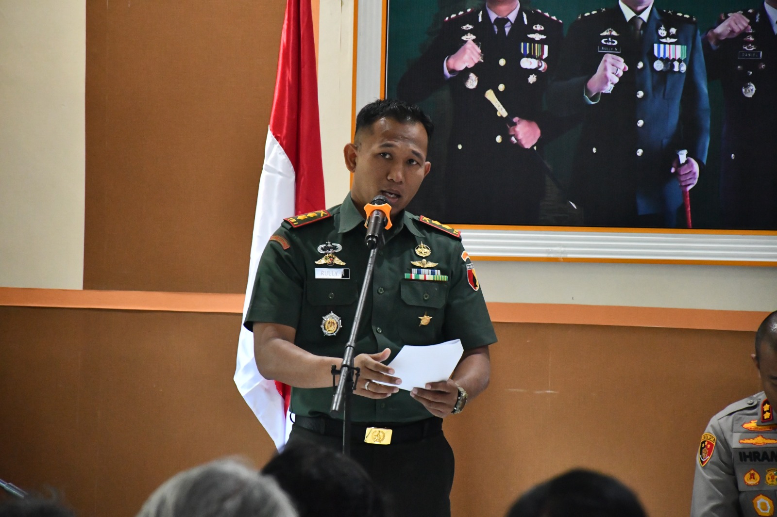 Dalam Rangka Pemilukada 2024, Komandan Kodim 0815 Letnan Kolonel Inf. Rully Noriza, SIP., MIP., Berpesan Ciptakan Kebhinekaan