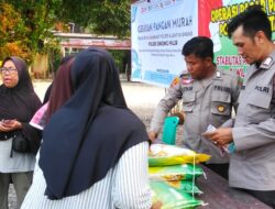 Polres Kuansing Gelar Operasi Pasar Pangan Murah di Dua Polsek, Kapolres: Wujud Kepedulian Polri untuk Masyarakat