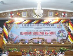 Rapat Paripurna Istimewa DPRD Kuansing Peringati Hari Jadi Ke-26, Kapolda Riau Hadiri Acara Bersama Unsur Forkopimda