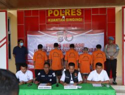 Polres Kuantan Singingi Gelar Press Release Ungkap Kasus Narkoba Periode Agustus–Oktober 2025