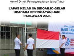 Lapas Kelas IIA Sidoarjo Gelar Upacara Peringatan Hari Pahlawan 2025