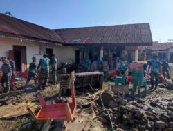 Yonif TP 836/BY Dipimpin Danyon Faishal Riza Laksanakan Penanggulangan Bencana Alam di Pidie Jaya