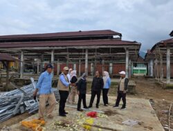 Proyek Baru Seumur Jagung Roboh, Komisi II DPRD Lampung Barat Turun Tangan Sidak Pasar Bungin Puramekar