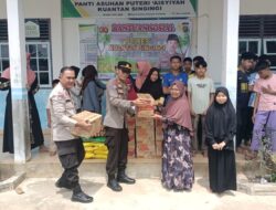 Polres Kuansing Salurkan Bantuan Sosial ke Tiga Panti Asuhan di Kuantan Tengah