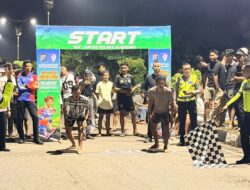 Polres Kuansing Gelar Lomba Lari 100 Meter Green Policing, Kapolres: Salurkan Energi Positif Generasi Muda