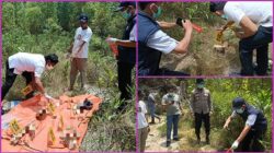 Polsek Singingi Hilir Olah TKP Penemuan Kerangka Manusia di Areal PT RAPP Desa Bukit Raya