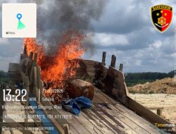 Polsek Benai Musnahkan Rakit PETI di Gunung Kesiangan