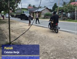 Kabel Menjuntai di Jalan Raya Petai, Pengendara Diminta Waspada