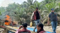 Polsek Singingi Tertibkan Aktivitas PETI di Desa Pulau Padang, Satu Unit Rakit Dimusnahkan