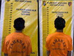 Ganas, Polsek Singingi Hilir Tangkap Dua Pelaku PETI di Desa Petai