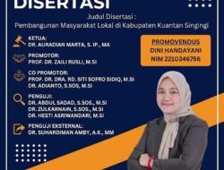 Bupati Kuansing Suhardiman Amby, Di Jadwalkan Jadi Penguji Eksternal Disertasi Doktor di Universitas Riau