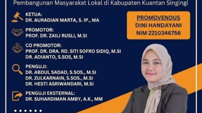 Bupati Kuansing Suhardiman Amby, Di Jadwalkan Jadi Penguji Eksternal Disertasi Doktor di Universitas Riau