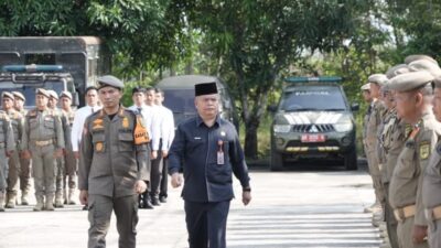 Pemkab Kuansing menggelar apel pasukan, Matangkan pengamanan Festival pacu jalur 2026