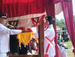 Upacara Peringatan HUT ke-81 Kemerdekaan RI di Singingi Hilir Berlansung Khidmat di Lapangan Gerbang Sari