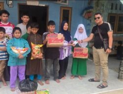 Giat Jumat Berkah, Direktur Media PatroliKriminal86.com Jasriadi ST Bersama Tim Salurkan Bantuan Sembako ke Panti Asuhan Baihaqi Umar Kuansing